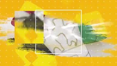不规则笔刷缤纷色彩购物节奏视频视频的预览图